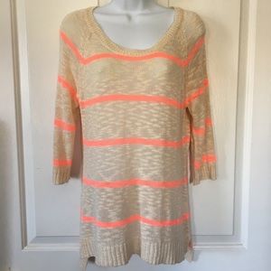 Pink Rose Stretch Sweater Top sz XL